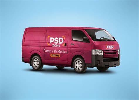 Cargo Van Vehicle Branding Mockup Free Psd Templates