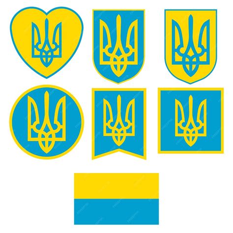 Premium Vector Set Of Ukrainian Symbols Applicable For Ukraine