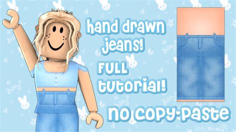 How To Hand Drawn Jeans Roblox Designing Youtube