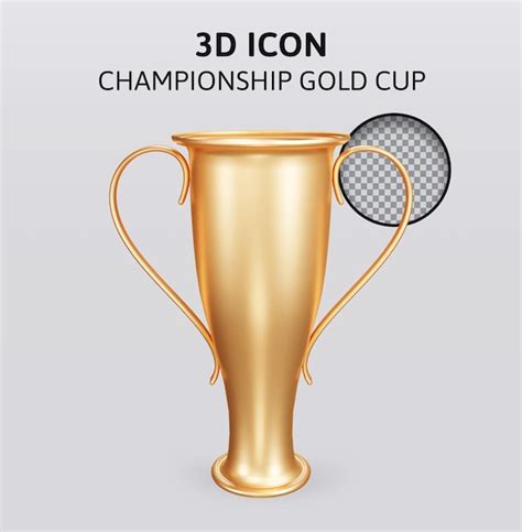 Premium Psd Championship Gold Cup 3d Rendering Illustration