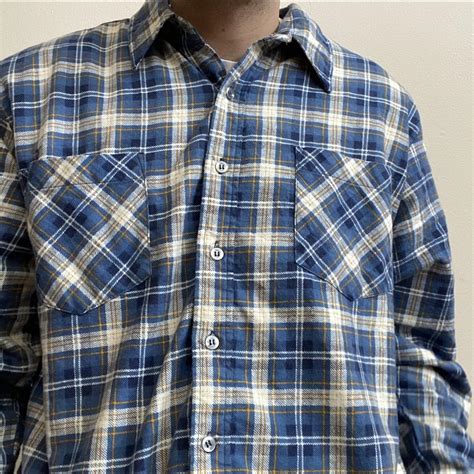 Vintage Double Pocket Haband Flannel Mainly Depop