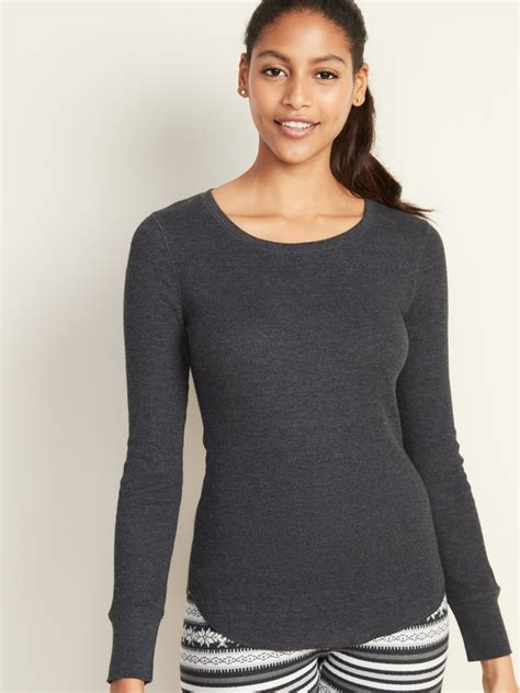 Thermal Knit Long Sleeve Tee For Women Old Navy Long Sleeve Tees