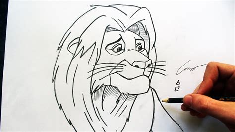 Como Desenhar o Simba Adulto Rei Leão Lion King How to Draw Simba