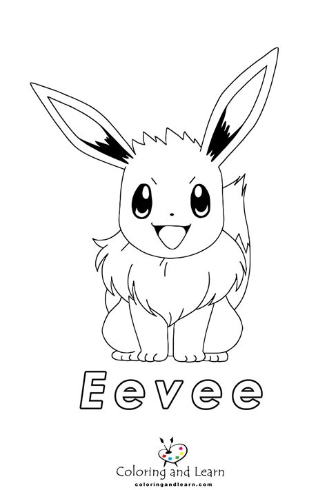 Eevee Coloring Pages Free Coloring And Learn