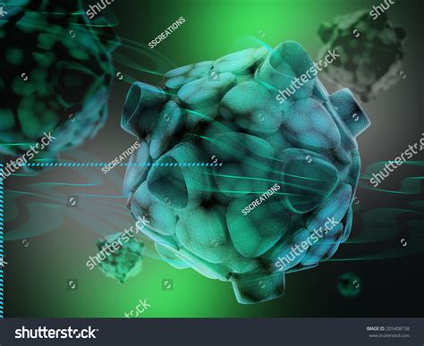 Bacteria Virus Cell 3d Stock Illustration 205408738 Shutterstock