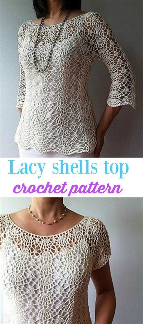 Crochet Lace Top Free Pattern S M L More Details Below