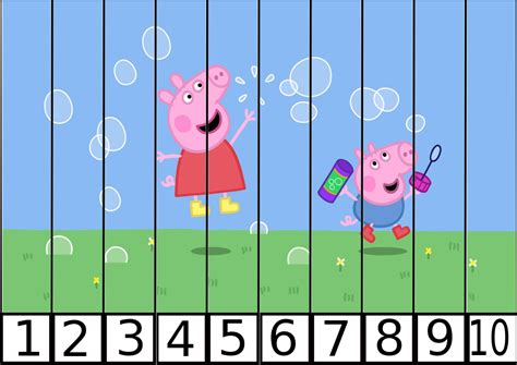 puzles de numeros pepa pig 1 10 3 Orientación Andújar Recursos