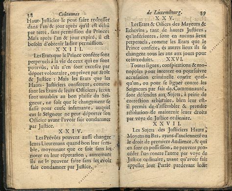 Coutumes Générales des Pays Duché de Luxembourg pages 38 39 Cercle