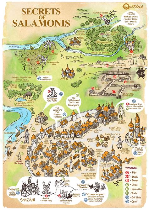 My Walkthrough Map For The Fighting Fantasy Book Secrets Of Salamonis