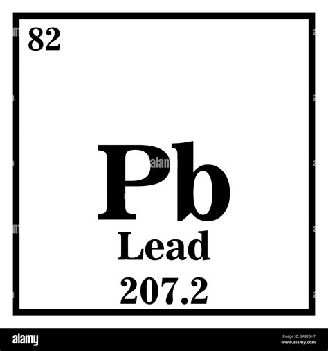 Lead Periodic Table Of The Elements Vector Illustration Eps 10 Stock