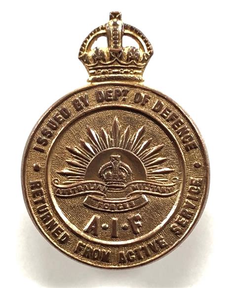 Sally Bosleys Badge Shop WW1 Australian Imperial Force AIF Returned