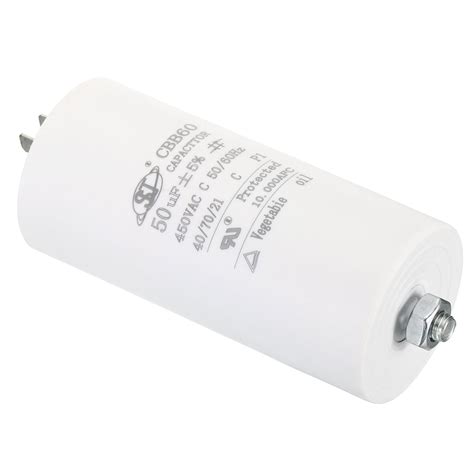 Uxcell CBB60 50uF Run Capacitor AC450V 4 Pins 50 60Hz Cylinder With