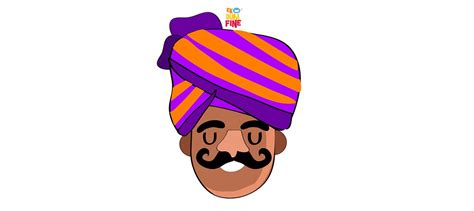 Rajasthani Turban Men Rajasthani Art Art Drawings Simple Folk Art