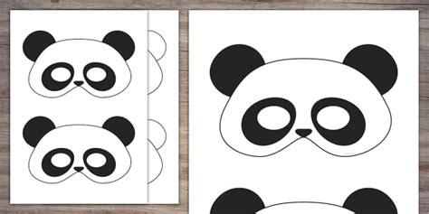 Panda Mask Template Twinkl Party Teacher Made Twinkl