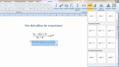 Tutorial Editor De Ecuaciones Youtube