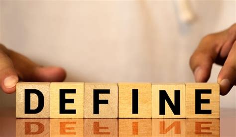 Premium Photo DEFINE Word Made With Building Blocks