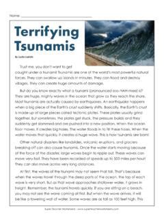 Terrifying Tsunamis Superteacherworksheets Terrifying Tsunamis