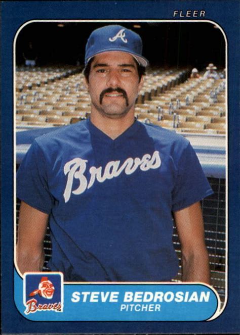 1986 Fleer Atlanta Braves Baseball Card 508 Steve Bedrosian EBay