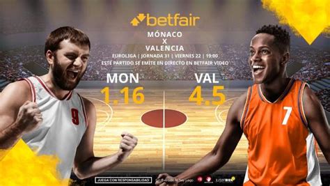 AS Mónaco vs Valencia Basket horario TV estadísticas clasificación