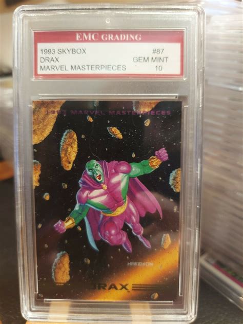 Drax Marvel Masterpieces Card Emc Graded Vintage Skybox Values