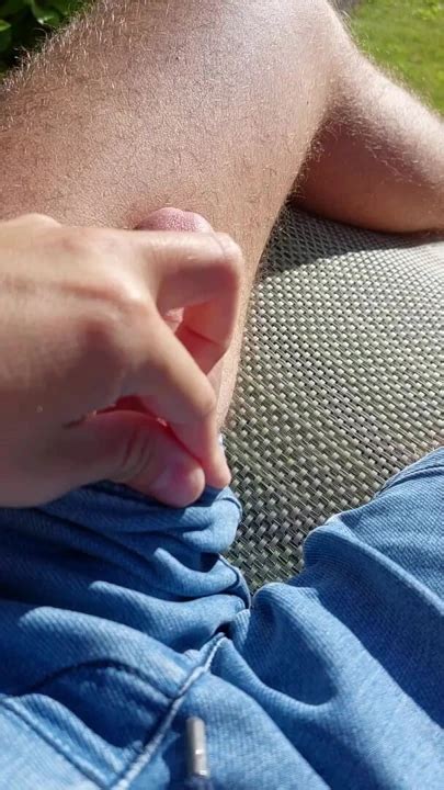 Massaging Big Cock Bulge Through Pants In The Garden Gay Amateur