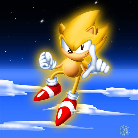 Classic Super Sonic The Hedgehog