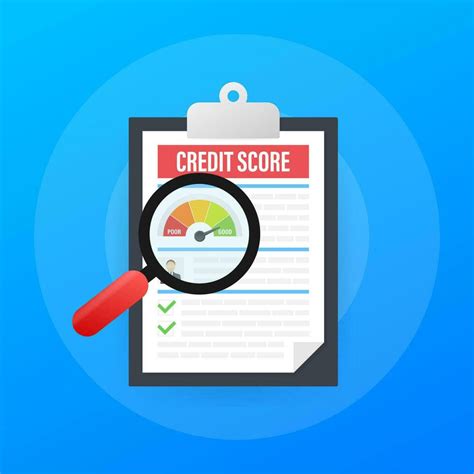 Credit score document. Paper sheet chart of personal credit score ...