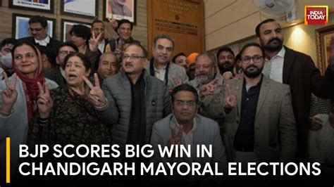 Bjp Dominates Chandigarh Mayoral Polls Manoj Kumar Sonkar Elected As