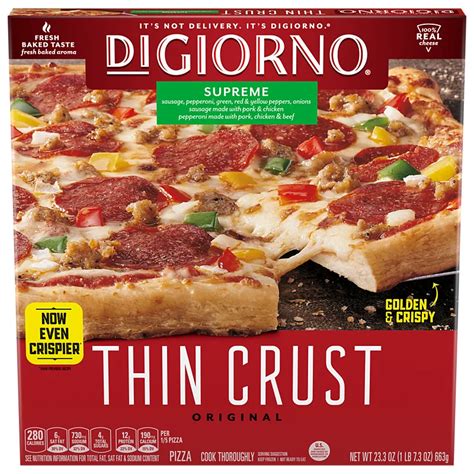 Digiorno Original Thin Crust Supreme Frozen Pizza Shop Pizza At H E B