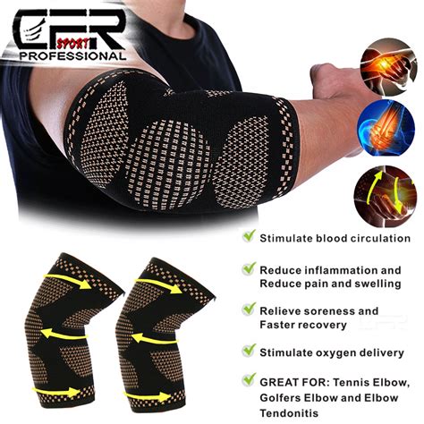 Kupfer Ellenbogenbandage Tennisarm Stütze Golfellenbogen Sport Fitness