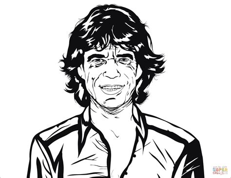 Mick Jagger coloring page | Free Printable Coloring Pages