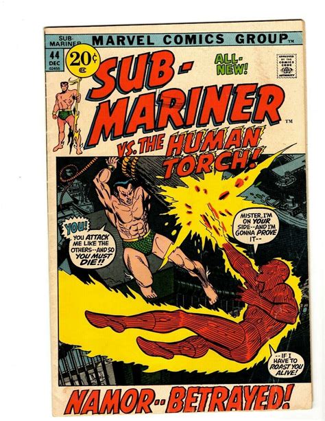 Sub Mariner Original Vintage Marvel Comics Human Torch Comic