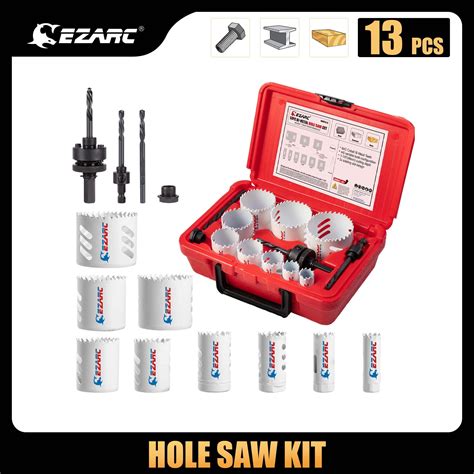 Ezarc Bi Metal Hole Saw Kit Piece Hole Saws Set Cobalt Drill Hole