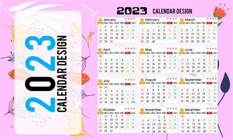 Desktop Calendar 2023 Vector Art, Icons, and Graphics for Free Download