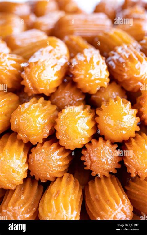 Tulumba Dessert Traditional Turkish Cuisine Delicacies Close Up Stock