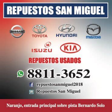 Repuestos San Miguel Usados Gu A Automotriz De Costa Rica