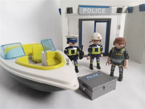 LOT PLAYMOBIL VRAC Police voiture bateau personnages façade EUR 4 90