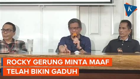 Hina Jokowi Rocky Gerung Minta Maaf Telah Bikin Gaduh YouTube