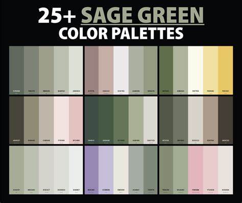 25 Best Sage Green Color Palettes With Names And Hex Codes