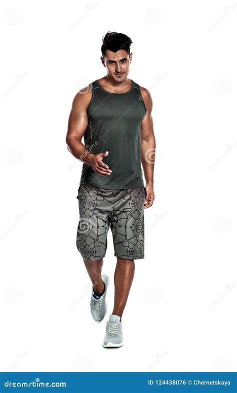 Handsome Young Runner Posing Stock Photo Image Of Healthy Dynamic