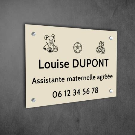 Plaque Professionnelle Personnalis E Pour Assistante Maternelle Agr E