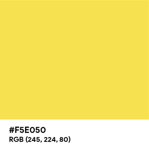 Minion Yellow color hex code is #F5E050