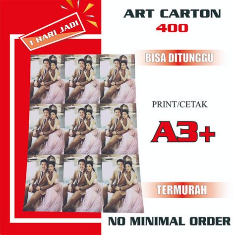 Jual Print A3 Cetak A3 Murah Art Carton 400 Gr 1 Sisi 2 Sisi