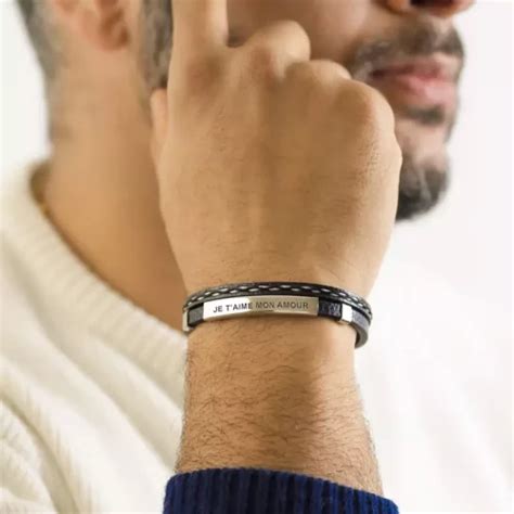 Bracelet Pour Homme Personnalisable Grav Les Bijoux De M Lanie