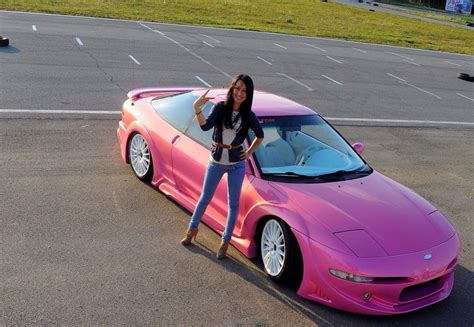 Romanian Drift Girl Takes Pink Ford Probe For A Spin [video] Autoevolution