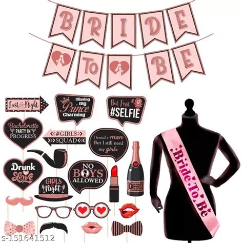 Zyozi 22 Pcs Bachelorette Party Decorations Kit Bridal Shower Party Supplies And Bride To Be