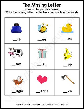 Find Missing Letter Worksheets Your Home Teacher