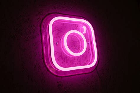 Instagram Icon Led Neon Sign Light Lamp On Table Custom Color Etsy