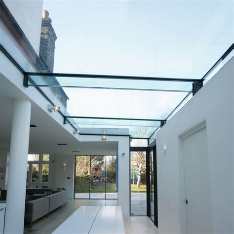 Minimal Glass Roof Design for Stylish House Extensions