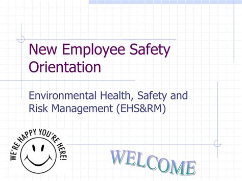 New Employee Safety Orientation Template